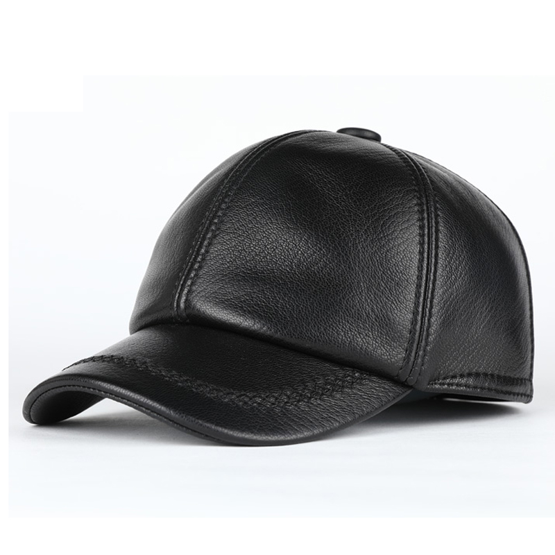 Baseball Cap Structured - Casquette de baseball en cuir véritable
