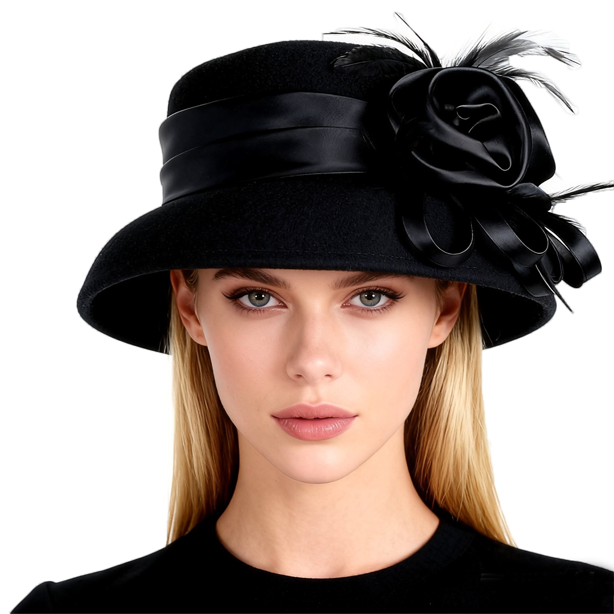 Fedora Hat Wool - Chapeau Cloche en feutre de laine