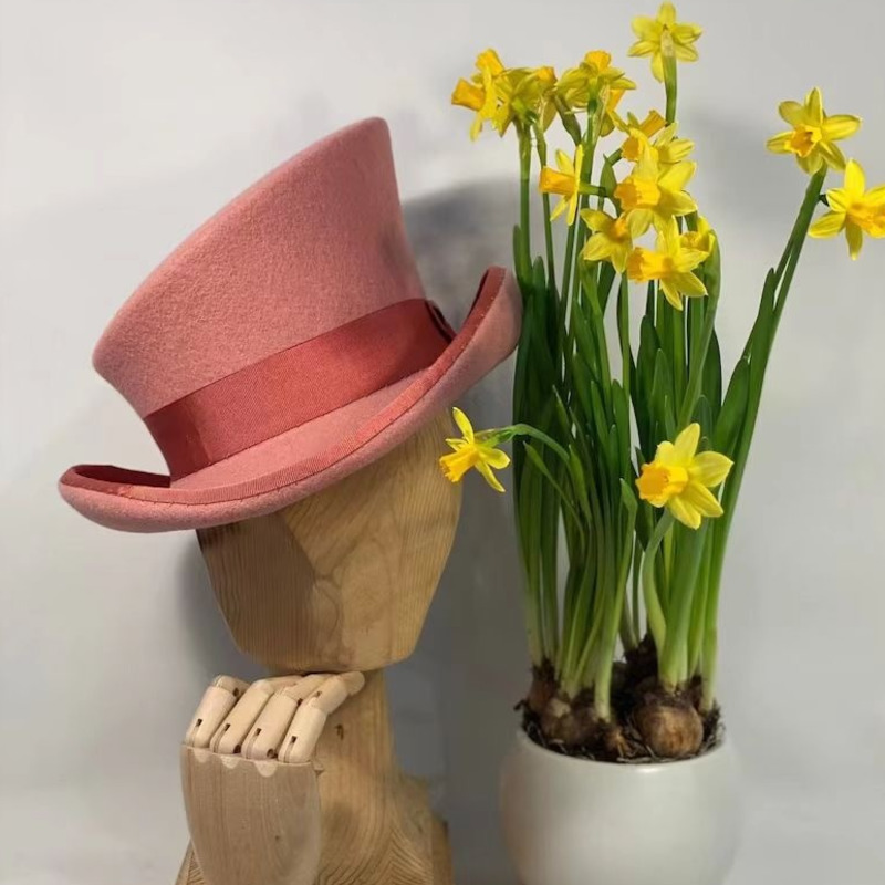 Fedora Hat Wool - Chapeau haut-de-forme en feutre de laine
